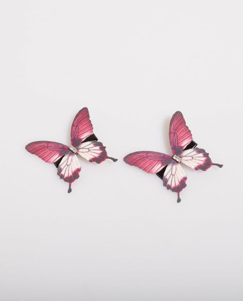 Ganchos Mariposa Fucsia