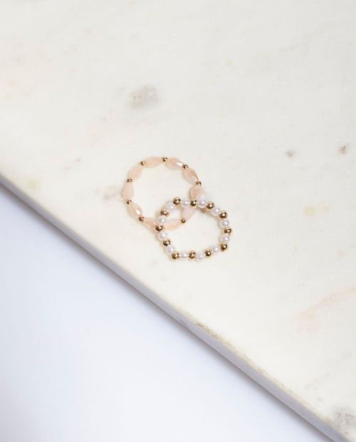 Anillos de Mostacilla Rosa