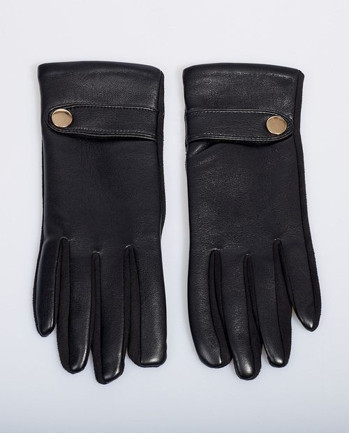 Guantes Negros de Cuerina