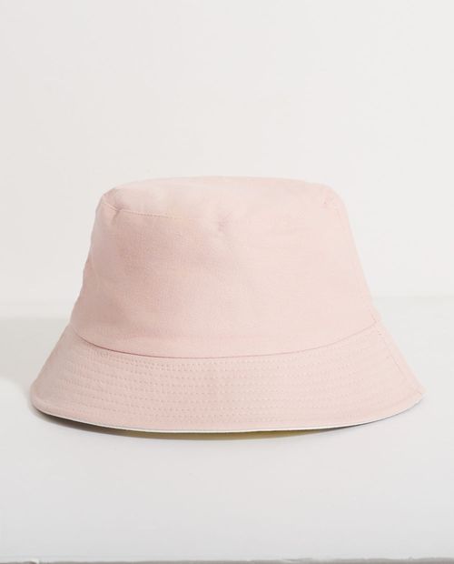 Bucket Hat Reversible Palo Rosa y Blanco
